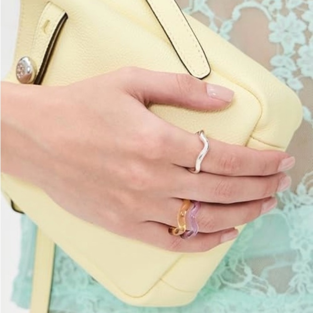 STUDIO CONCHITA
LA ONDA RINGS - LILAC / YELLOW - sz. 8 - Picture 3 of 4